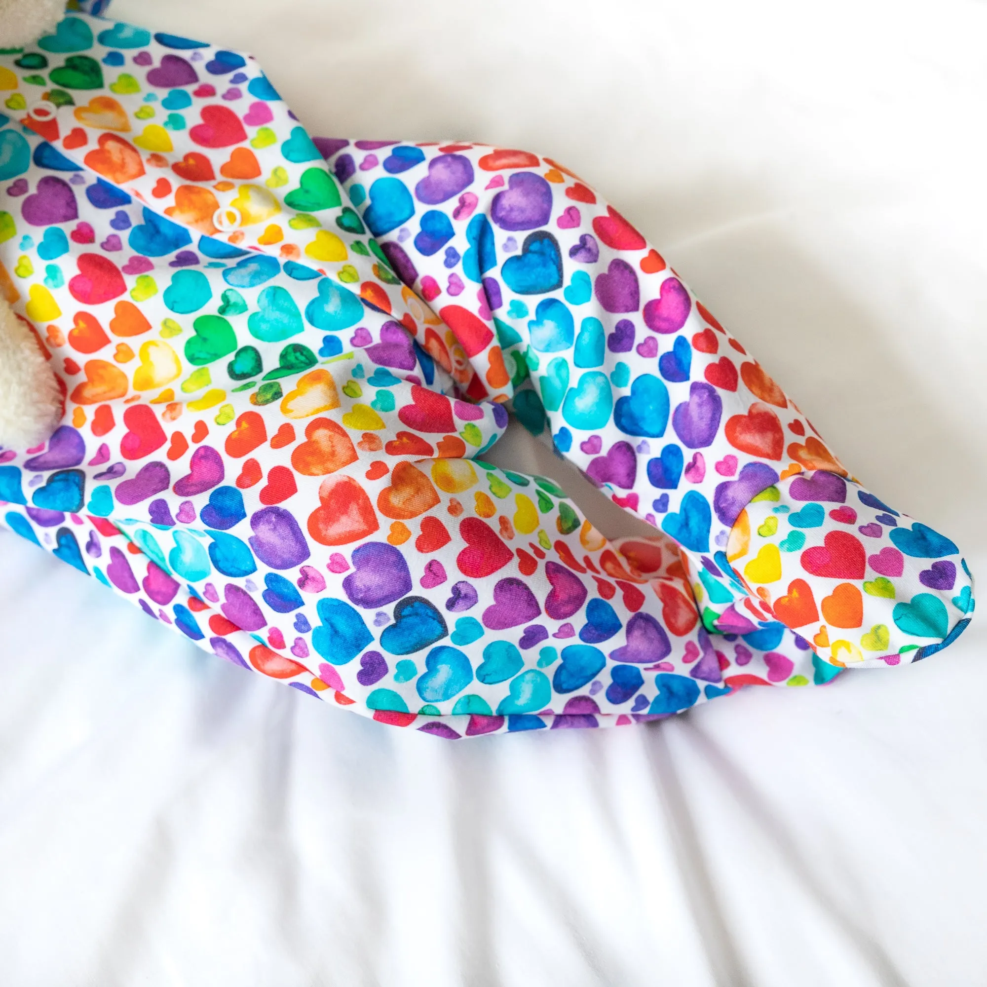 Rainbow Heart cotton Sleepsuit