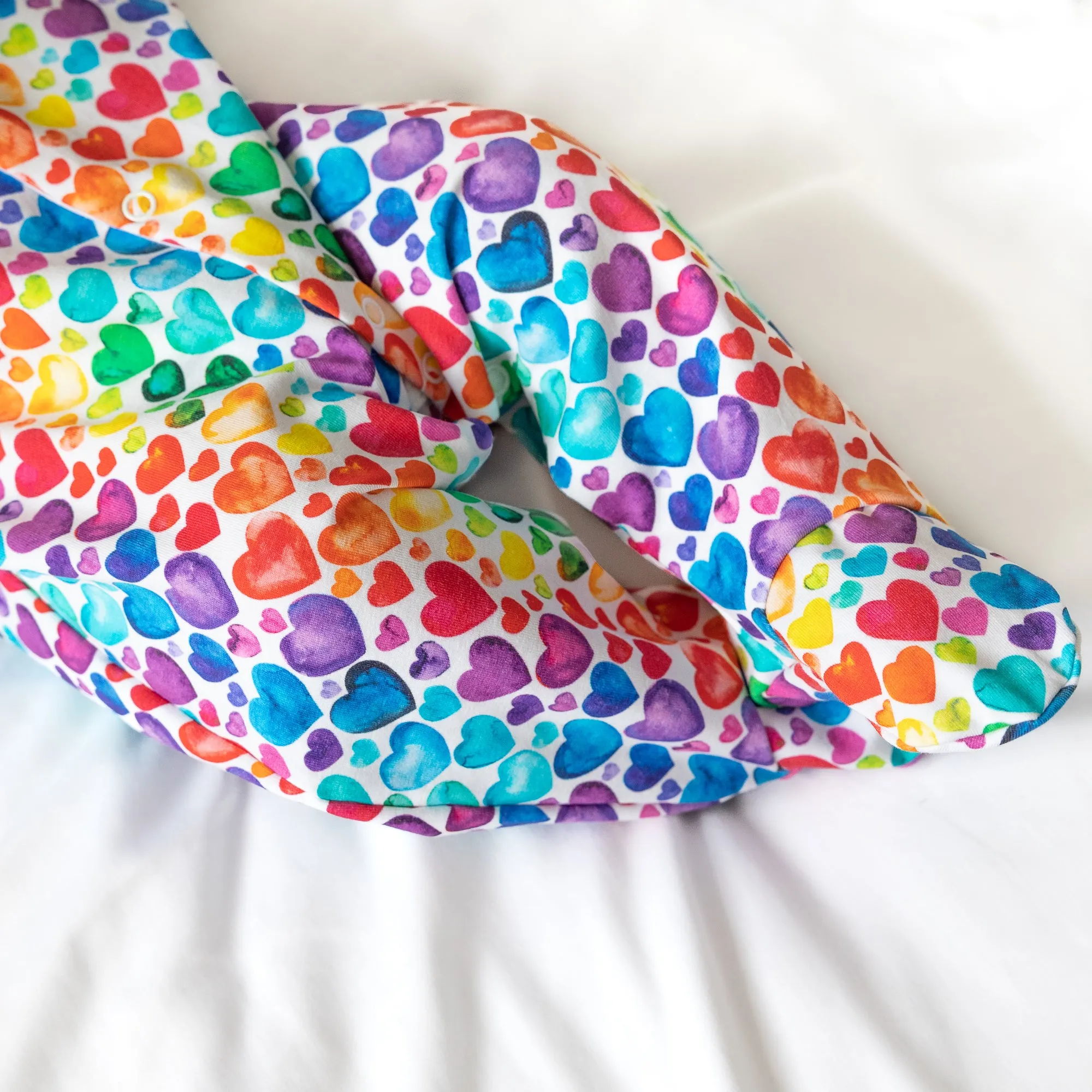 Rainbow Heart cotton Sleepsuit