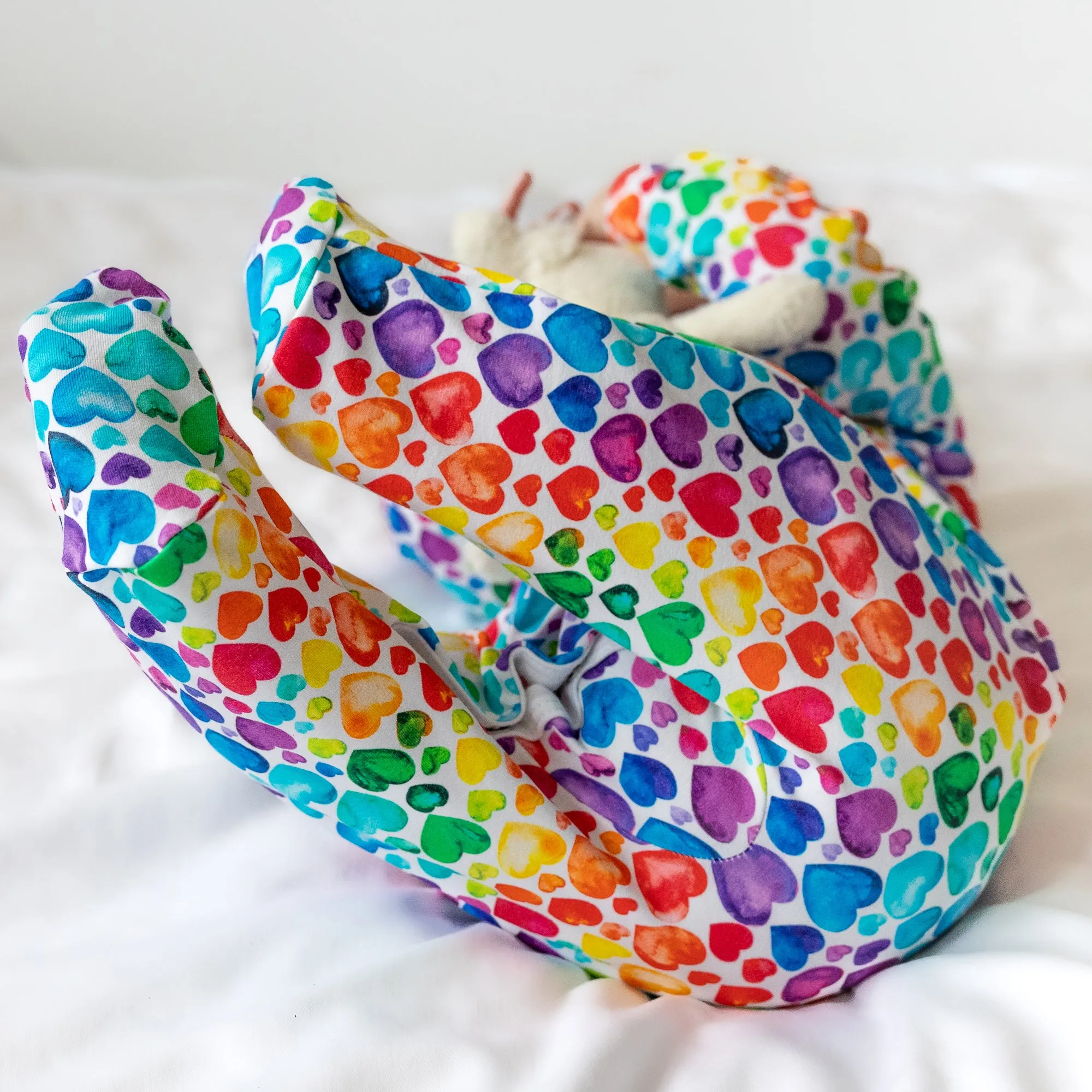 Rainbow Heart cotton Sleepsuit