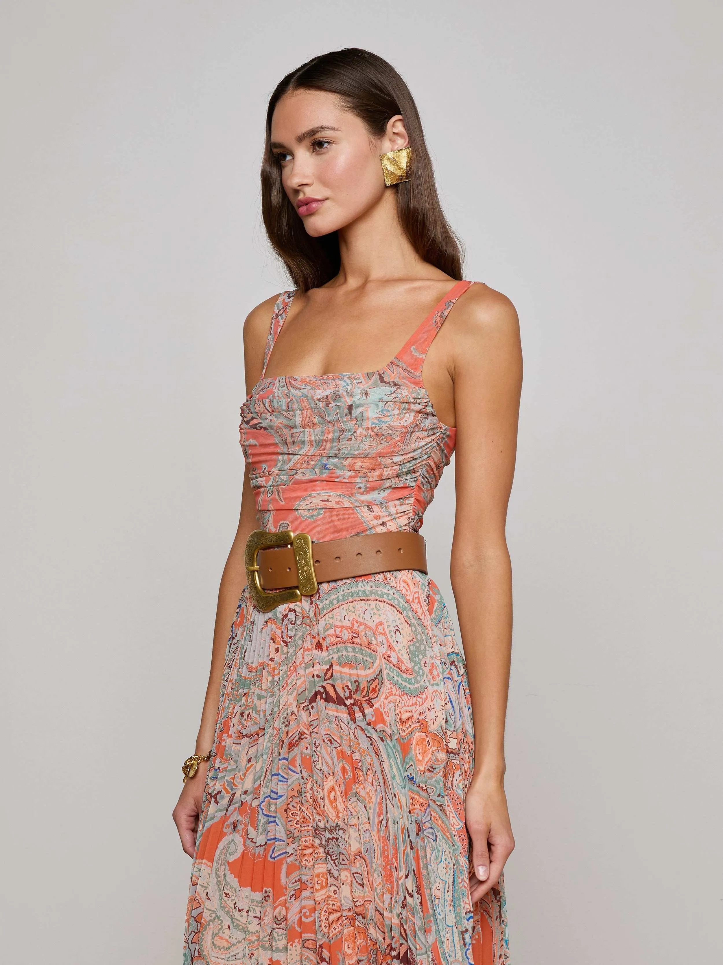 Rasha Mesh Paisley Tank