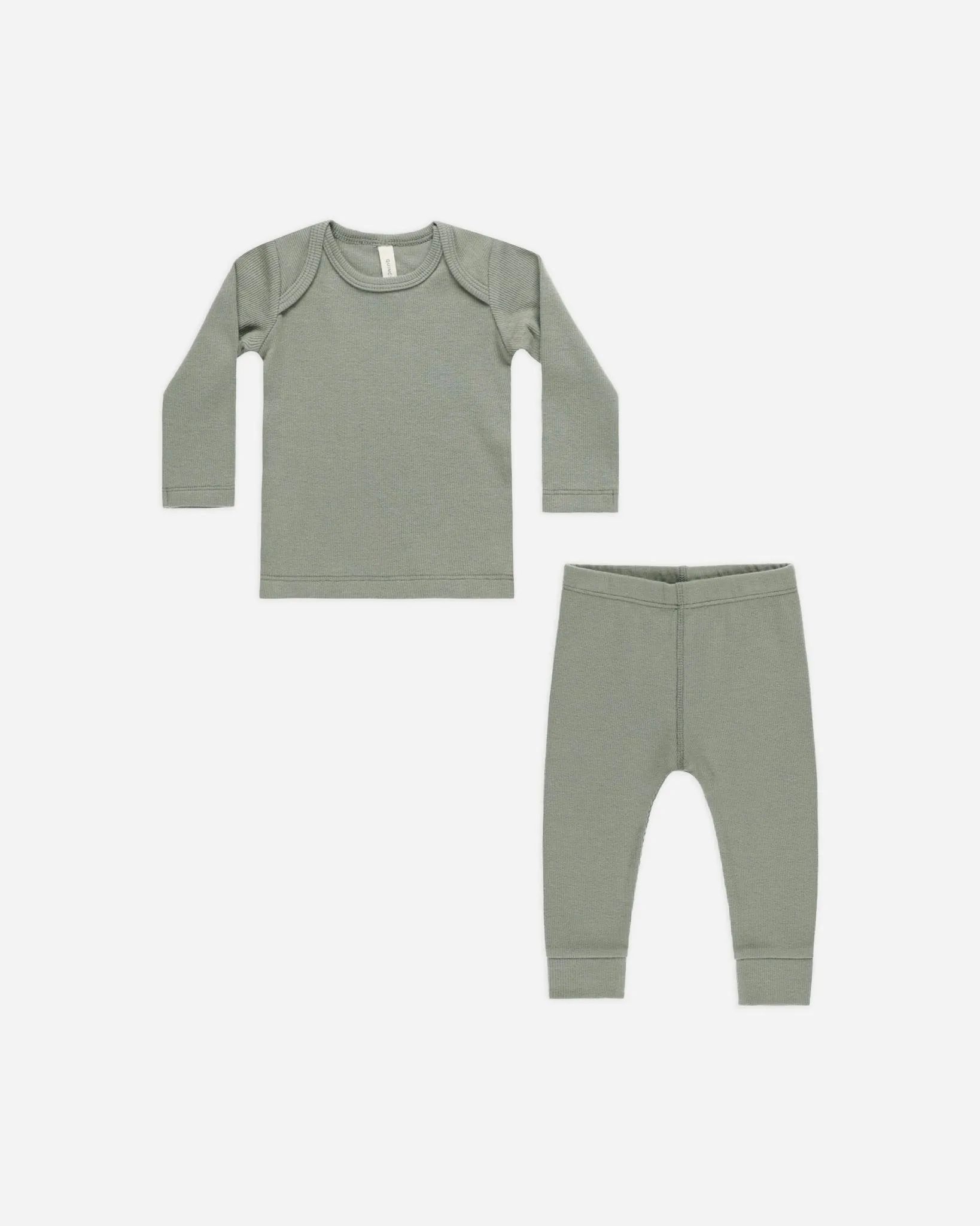 Ribbed Tee   Legging Set || Basil