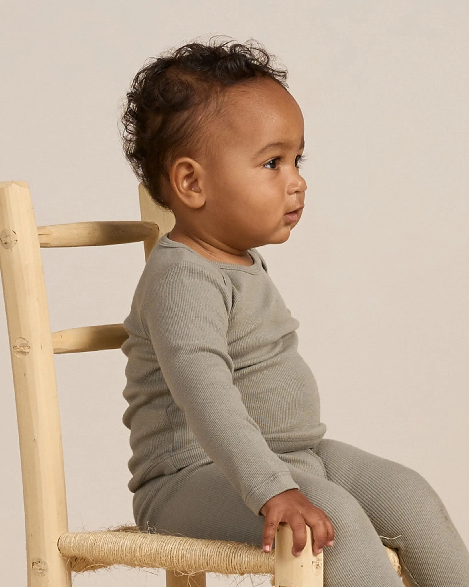 Ribbed Tee   Legging Set || Basil
