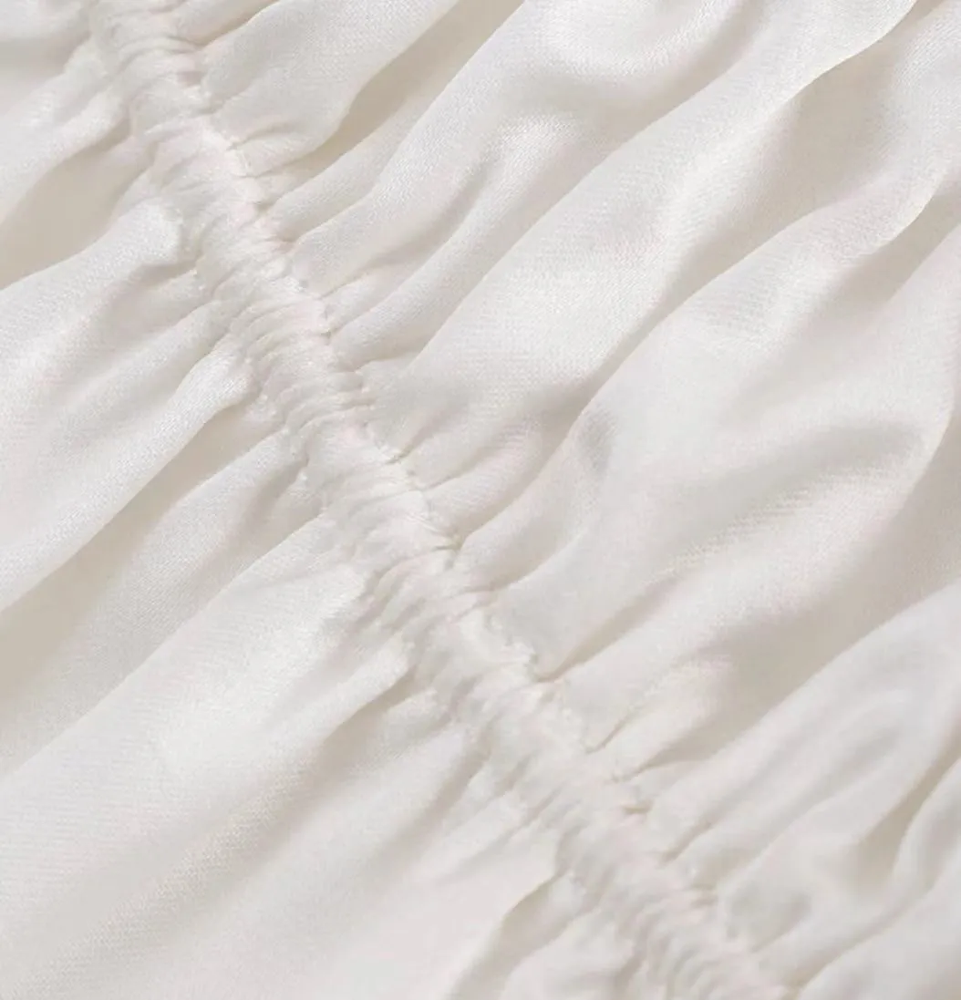 Rienne Rusched Bustier Cami Top - White