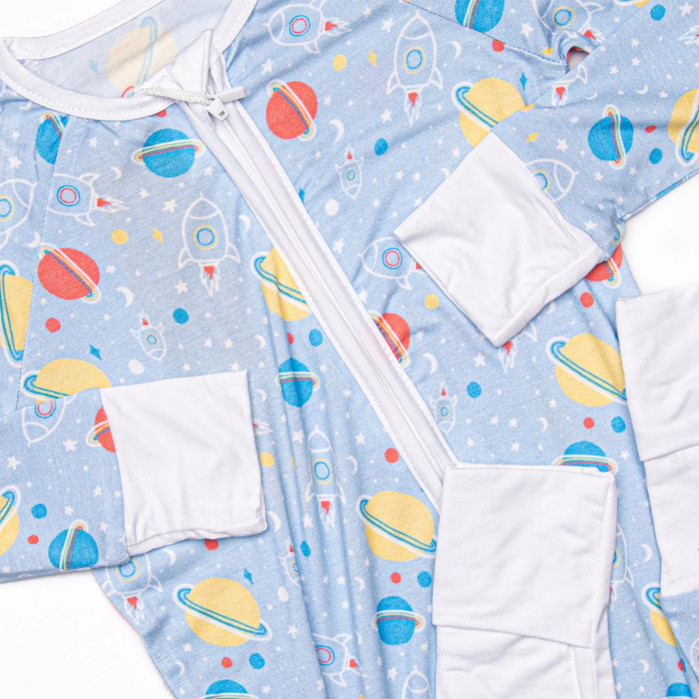 Rocket to Sleep Bamboo Zippy Pajama, Blue