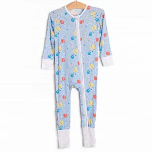 Rocket to Sleep Bamboo Zippy Pajama, Blue