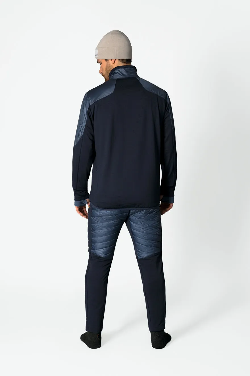 SAMPLE - Men's Lyell Hyrbid Grid Fleece-Blue moon