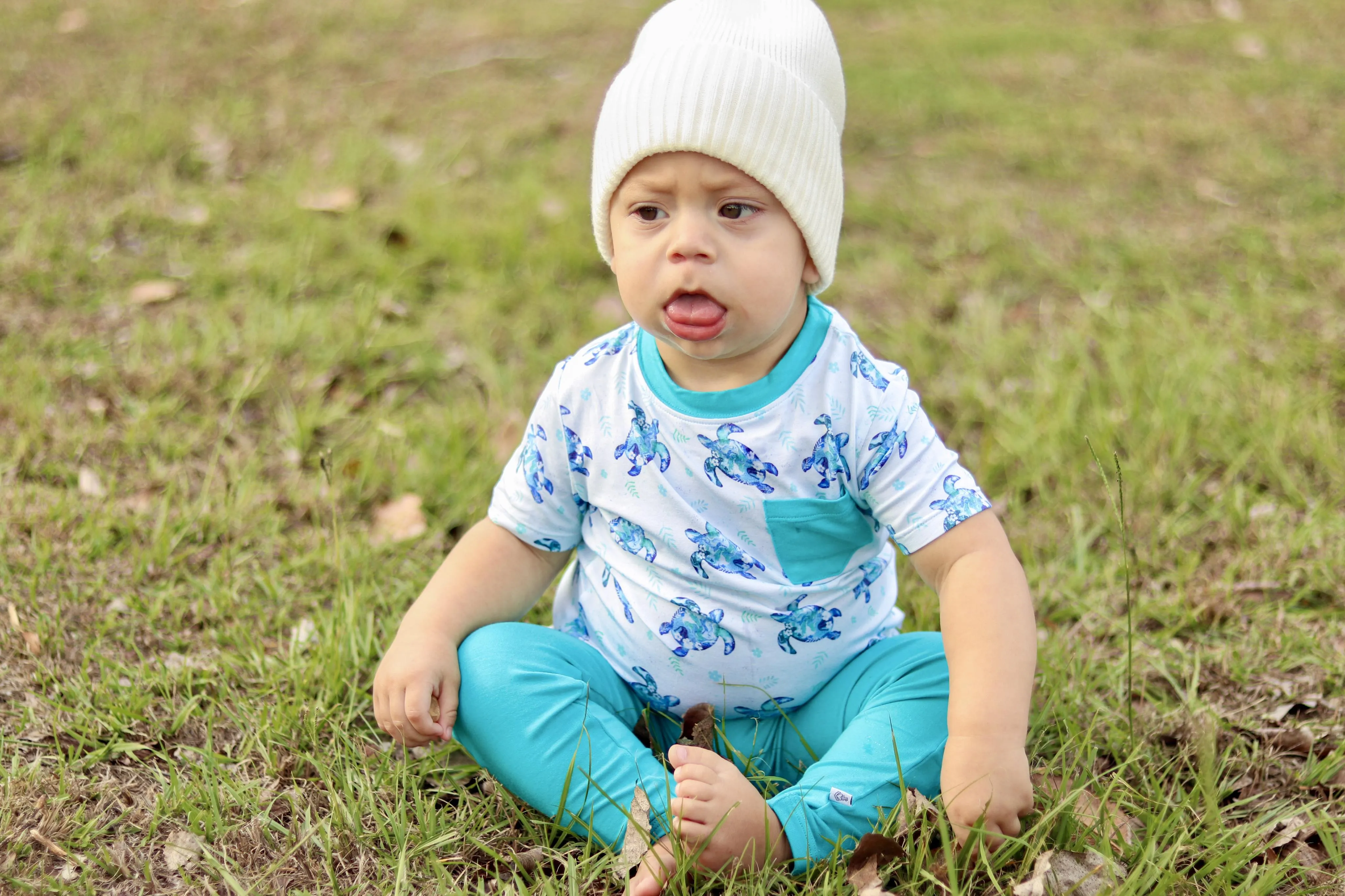 Sea of Turtles | Bamboo Toddler & Kids Pocket T-Shirt