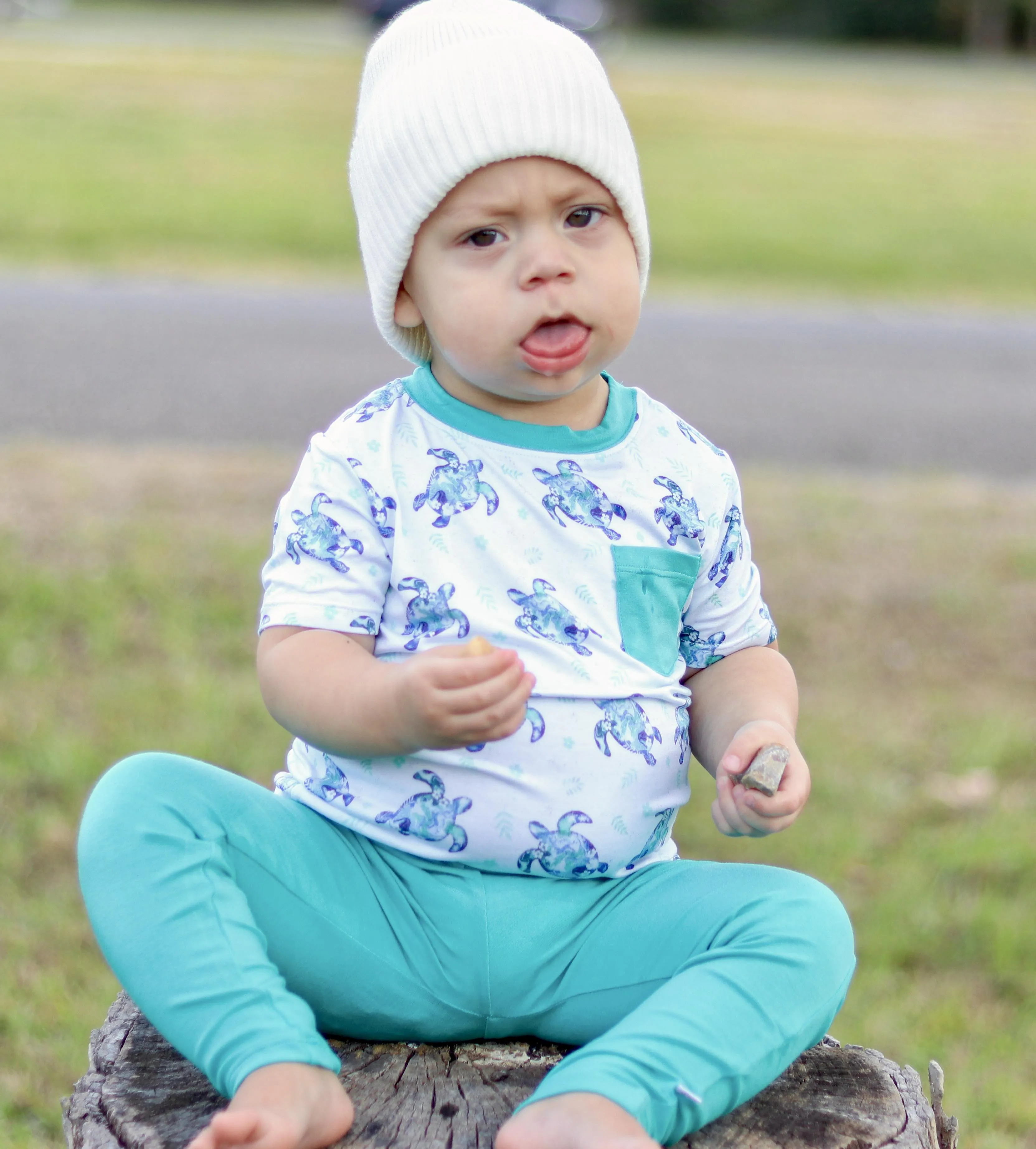 Sea of Turtles | Bamboo Toddler & Kids Pocket T-Shirt