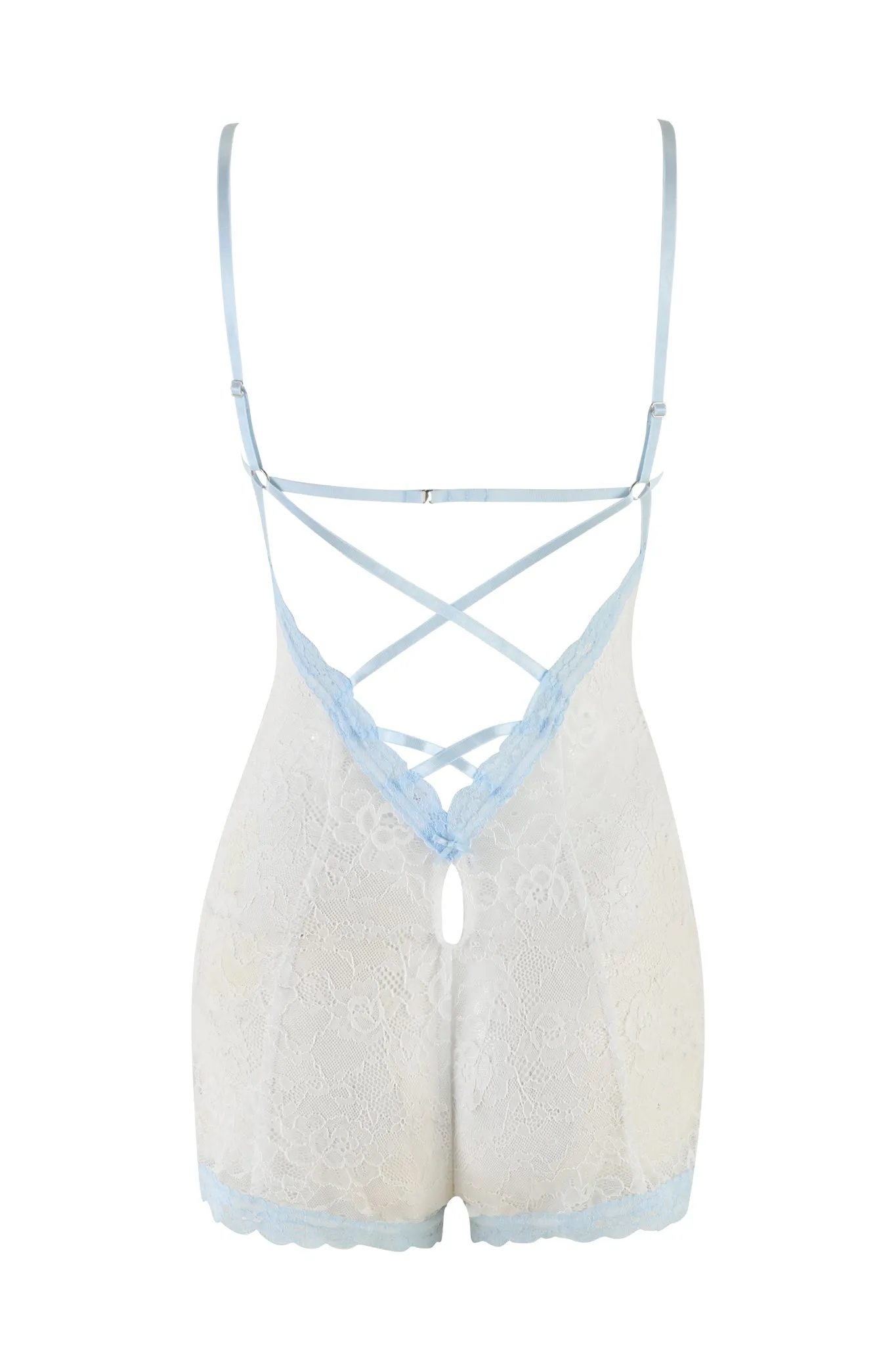SERINA ROMPER - WHITE : LACE