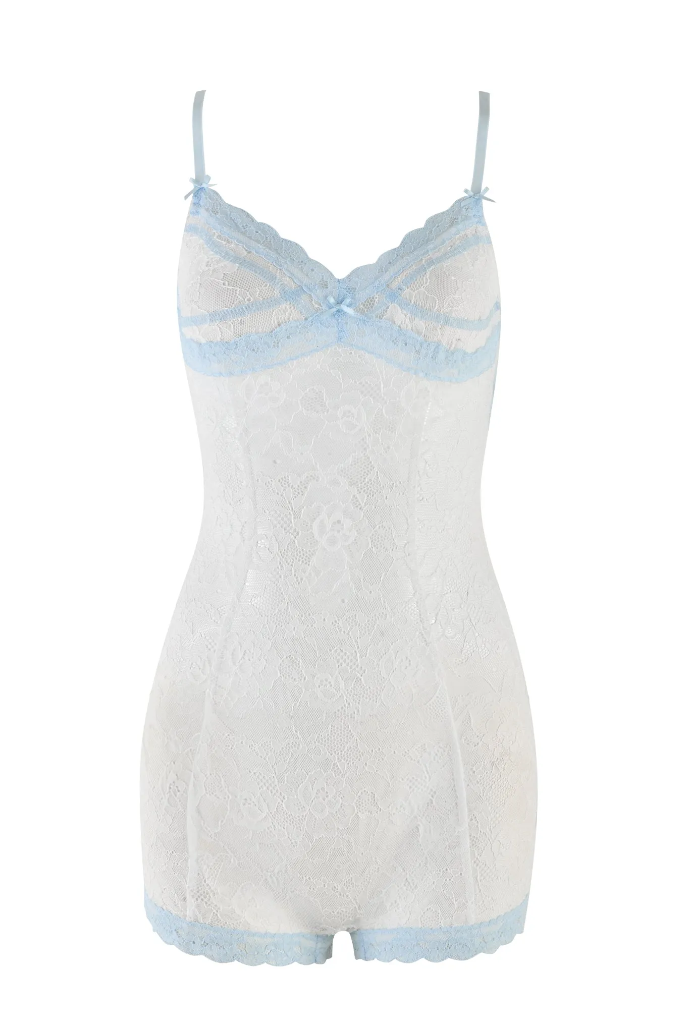 SERINA ROMPER - WHITE : LACE