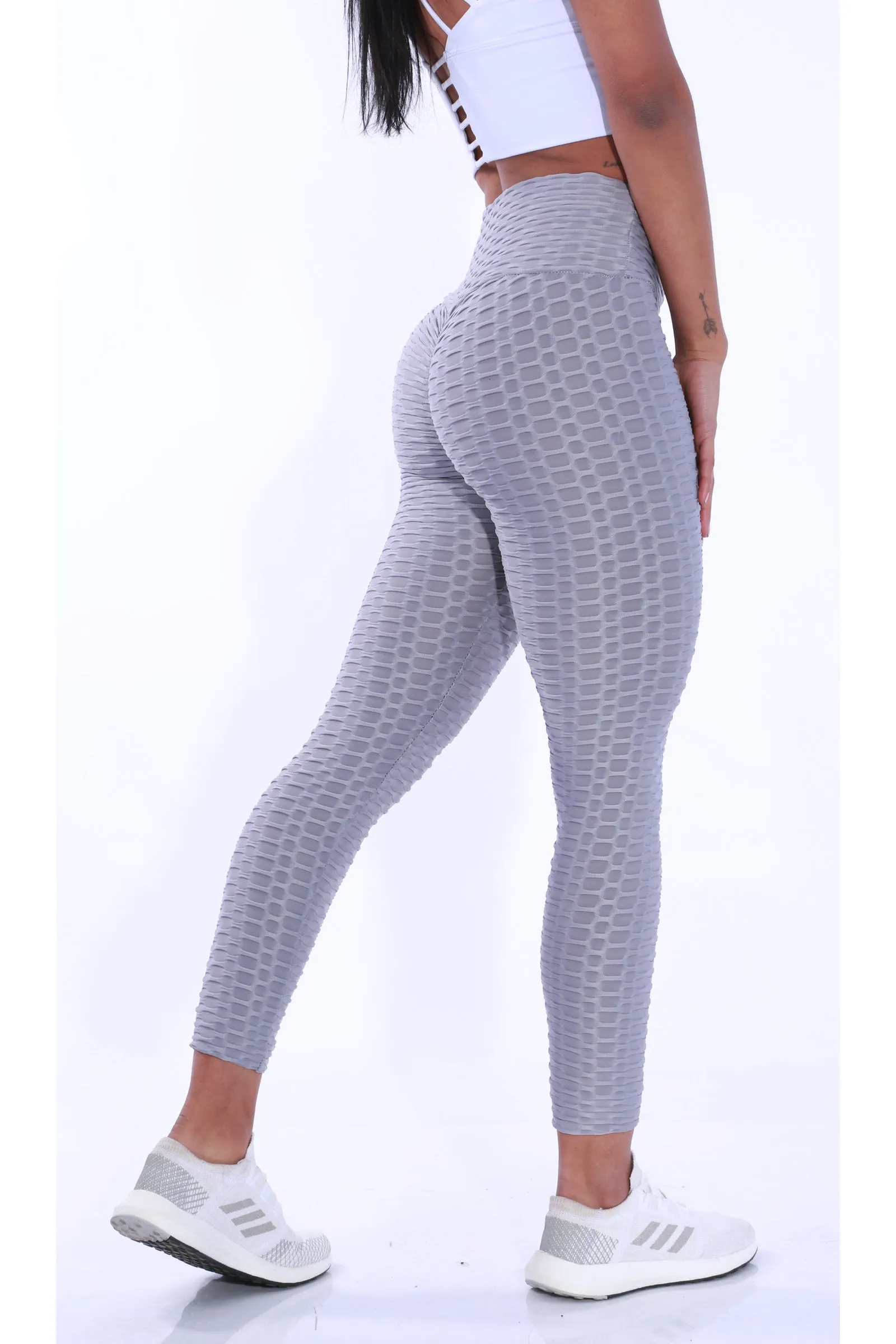 Shapewear TNG Scrunchies - Tik Tok style Anti cellulite leggings - Grey
