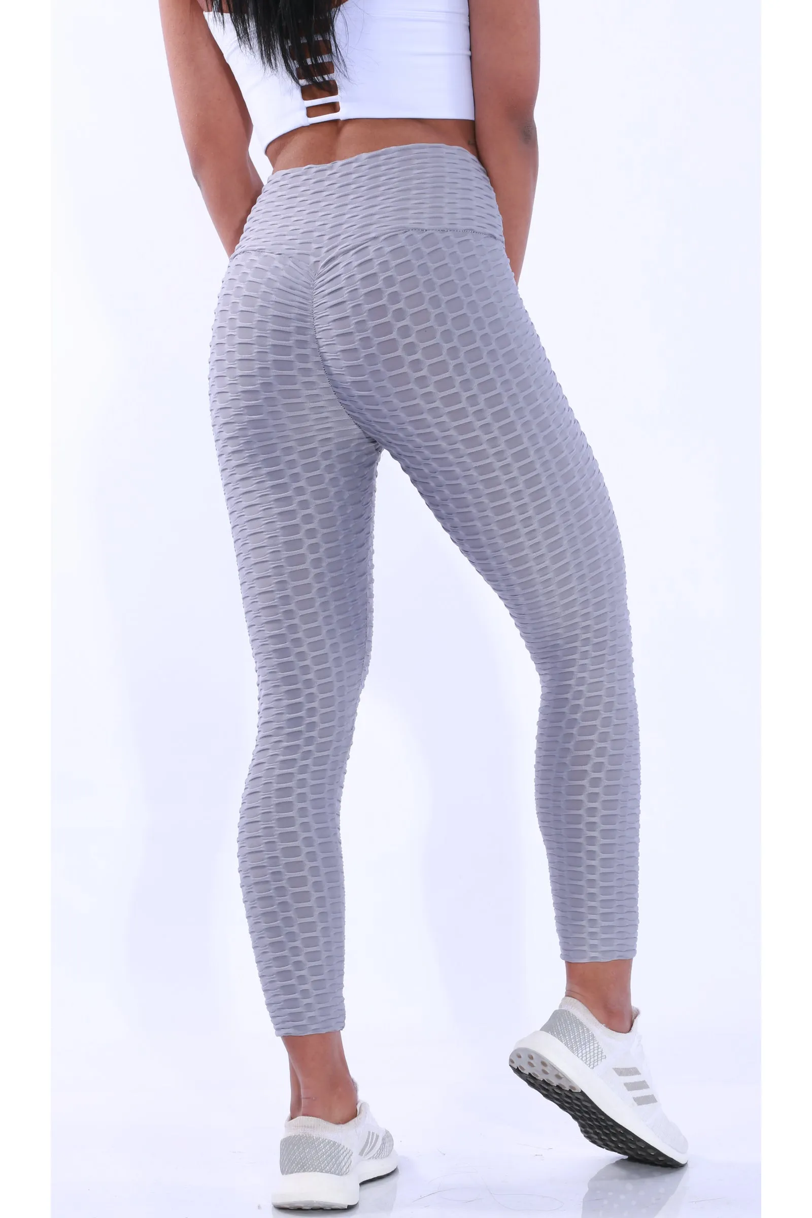 Shapewear TNG Scrunchies - Tik Tok style Anti cellulite leggings - Grey