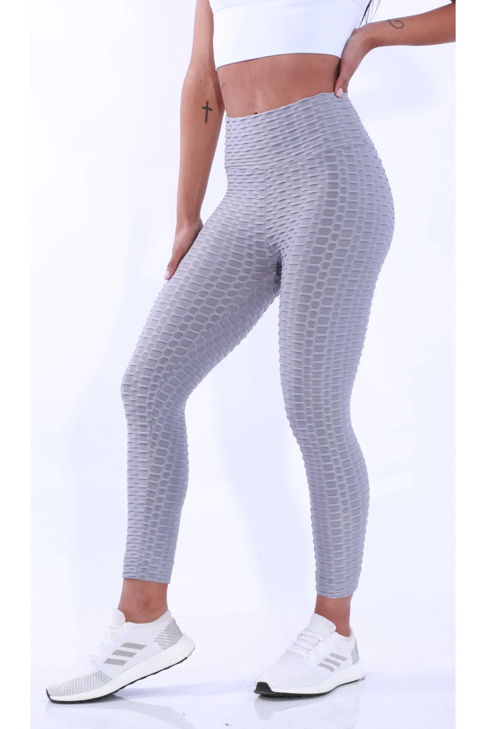 Shapewear TNG Scrunchies - Tik Tok style Anti cellulite leggings - Grey