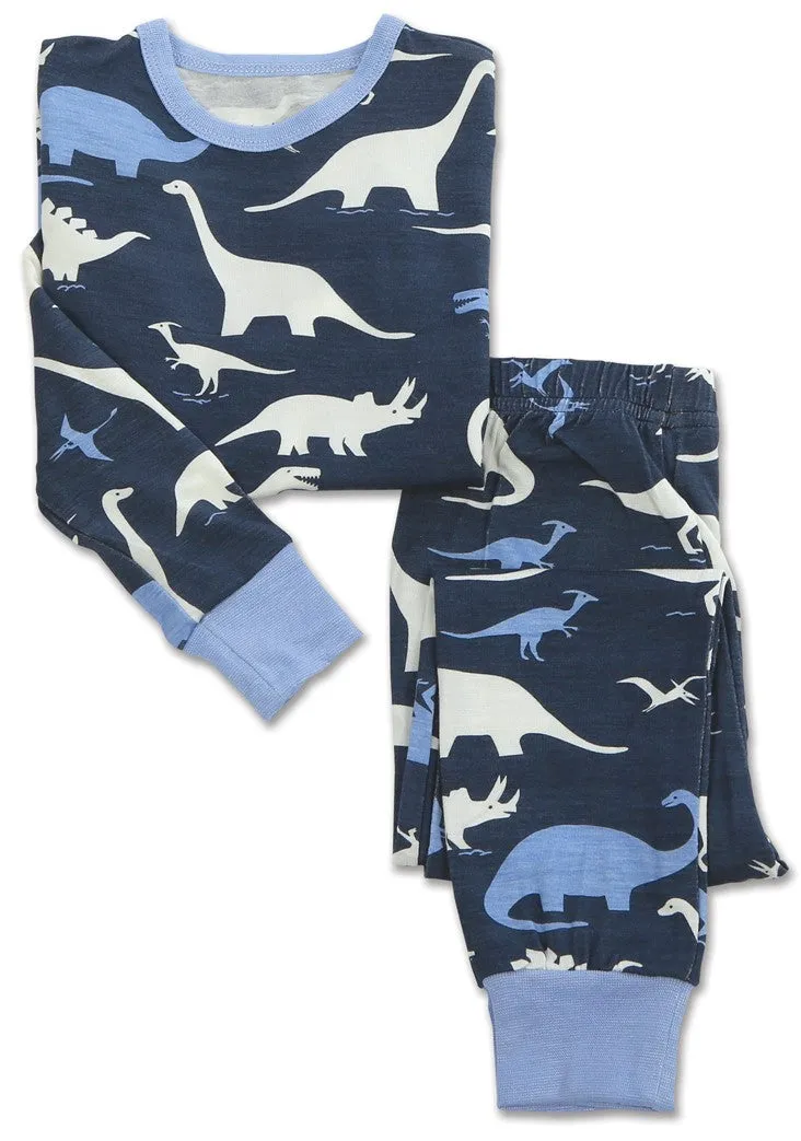 Silkberry Baby Bamboo Dino Kingdom Printed Pajama Set
