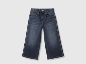 Solid Cullottes Fit Jeans
