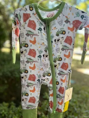 Southern / Cowboy / Farm / Bamboo Pajamas / Boys Clothing 