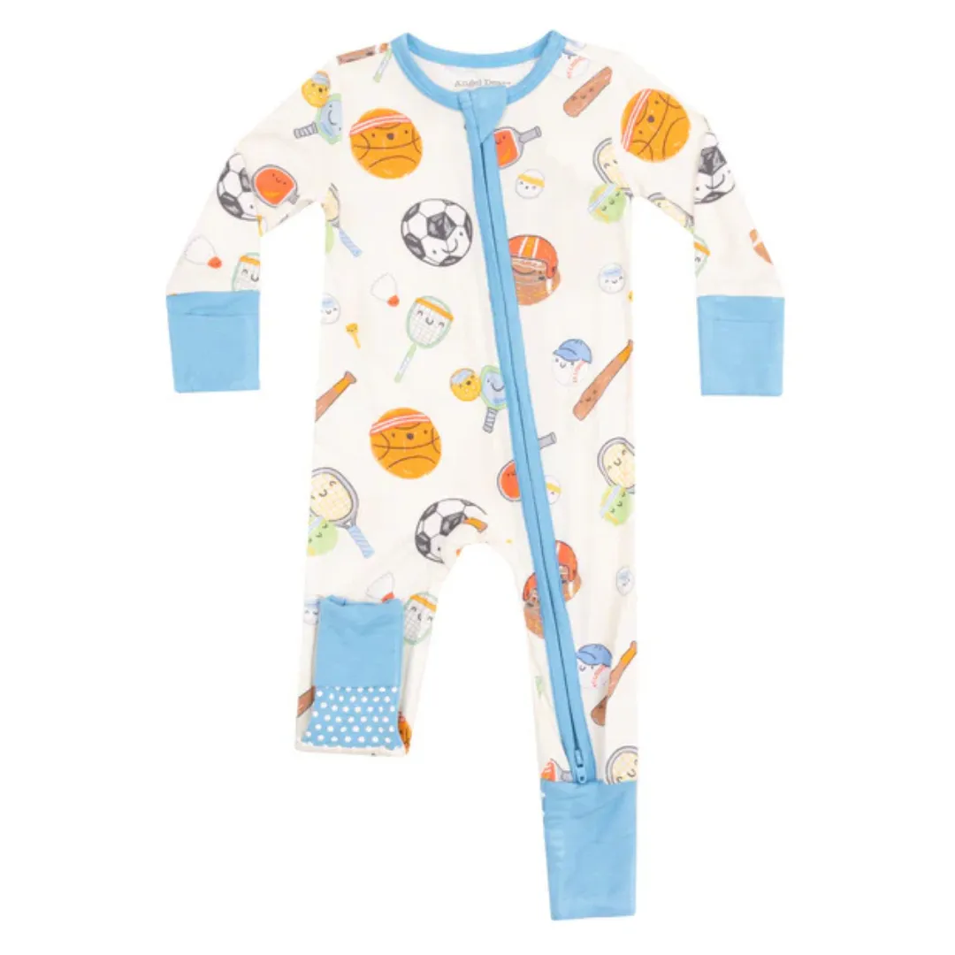 Sports Ball Friends Zipper Romper