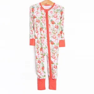 Springtime Slumber Bamboo Zippy Pajama, Red