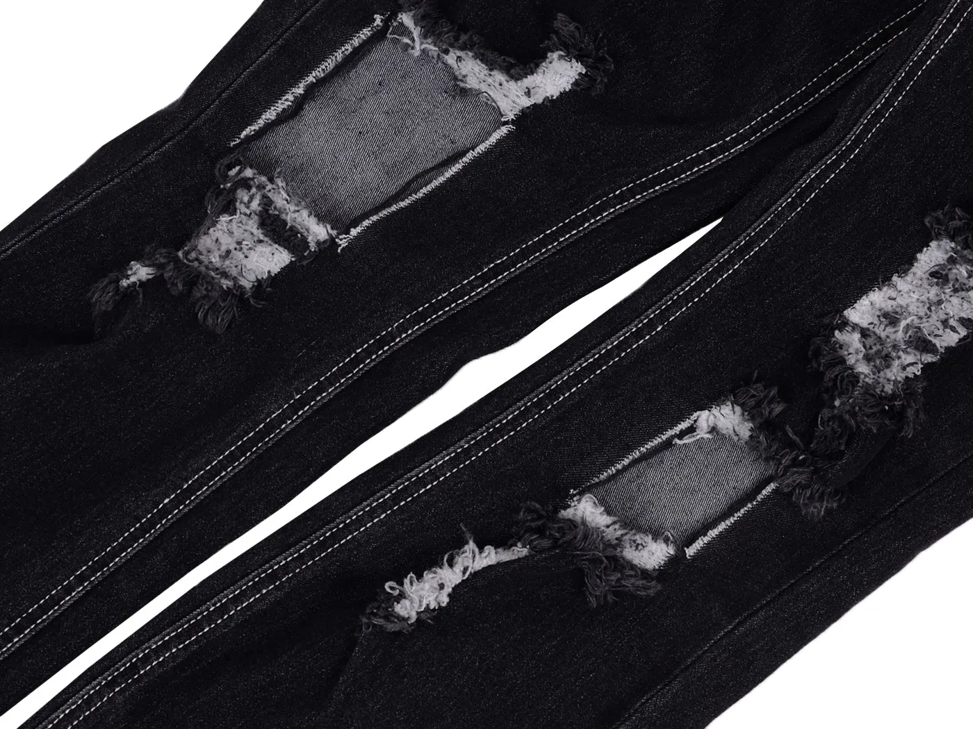 Stretch Skinny Distressed Jeans by Anna-Kaci