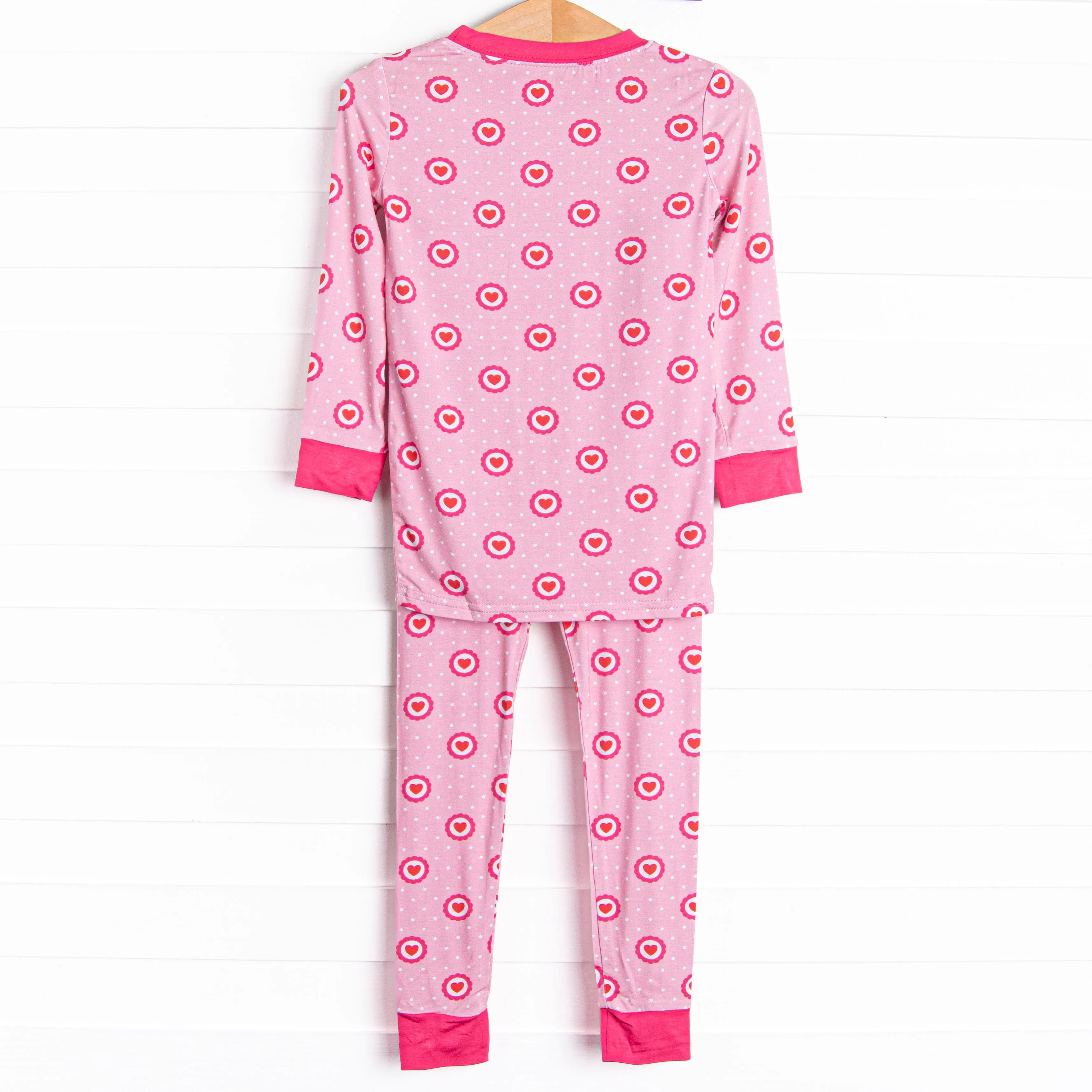 Stuck on You Bamboo Pajama Set, Pink