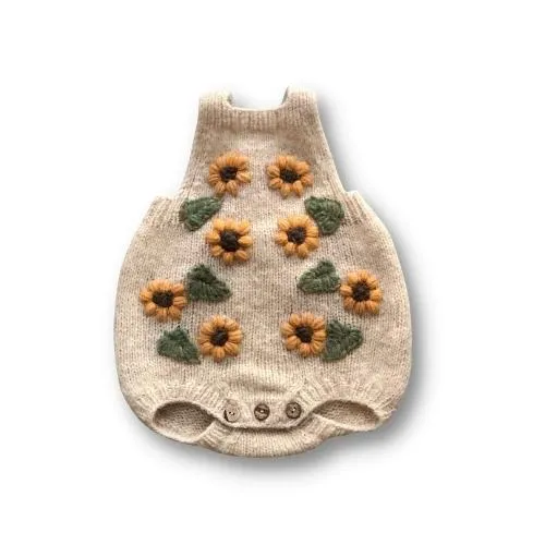 Sunflowers romper | Wheat