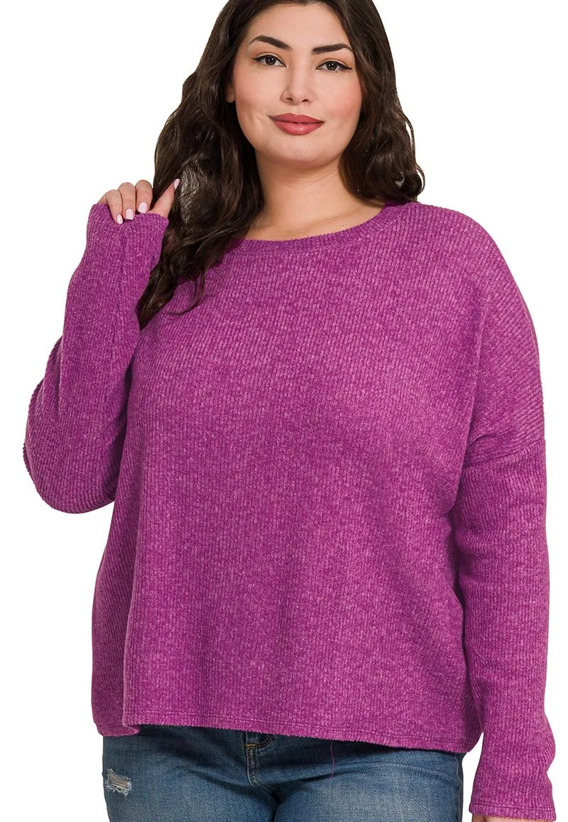 Sweetest Memories Ribbed Dolman Sweater