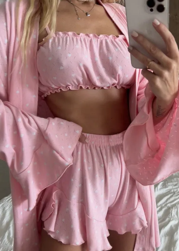 Sweetheart Ruffle Sleepwear Set