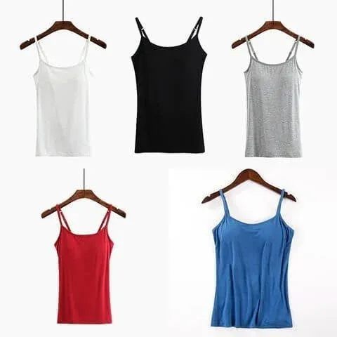 Tank With Built-In Bra With Adjustable Straps