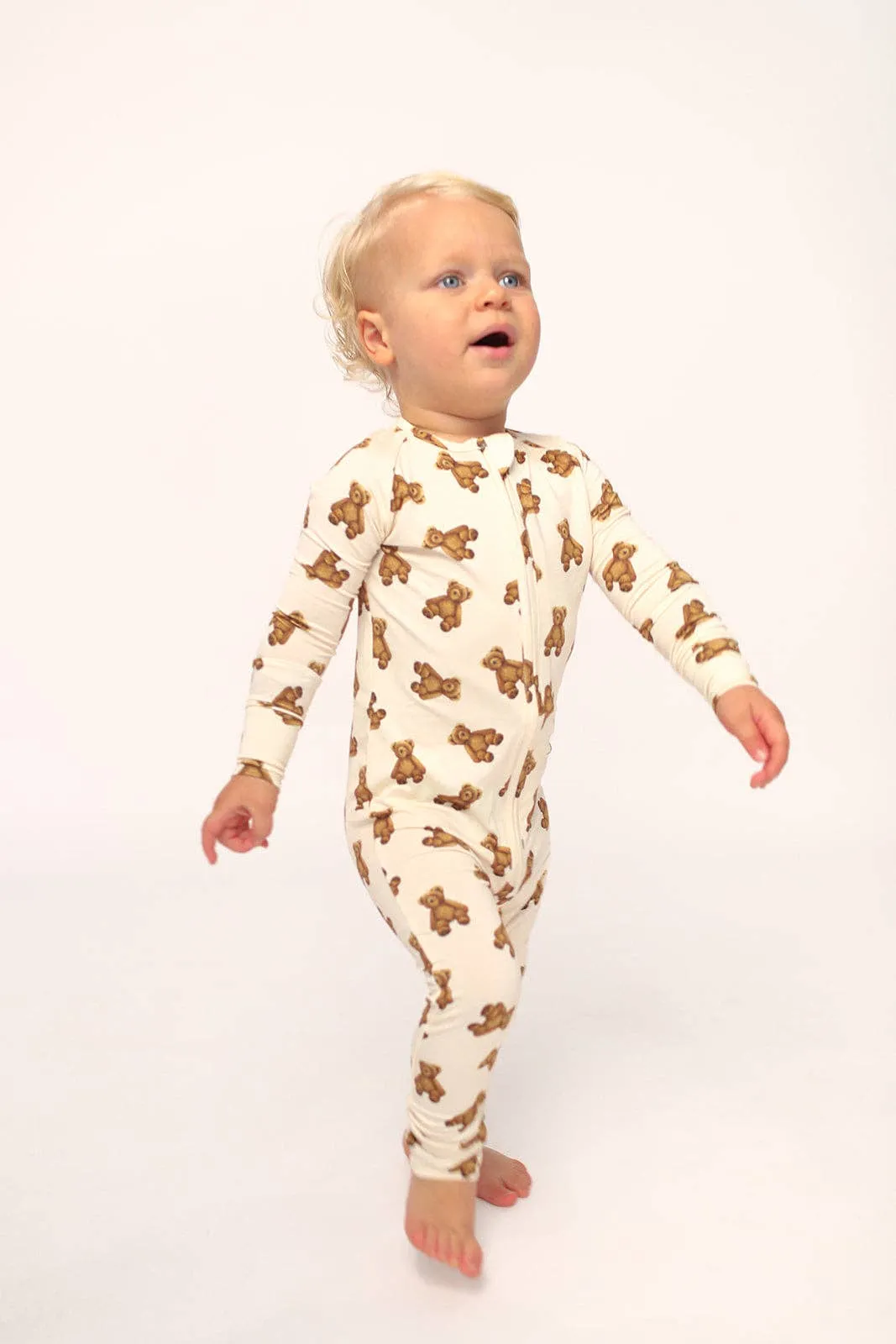 Teddy Bear Double Zipper Bamboo Sleeper