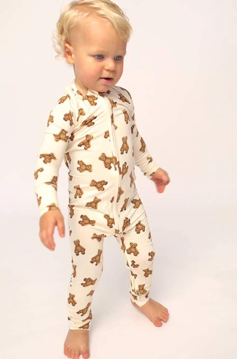 Teddy Bear Double Zipper Bamboo Sleeper