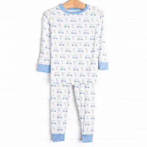 Tee Time Bamboo Pajama Set, Blue
