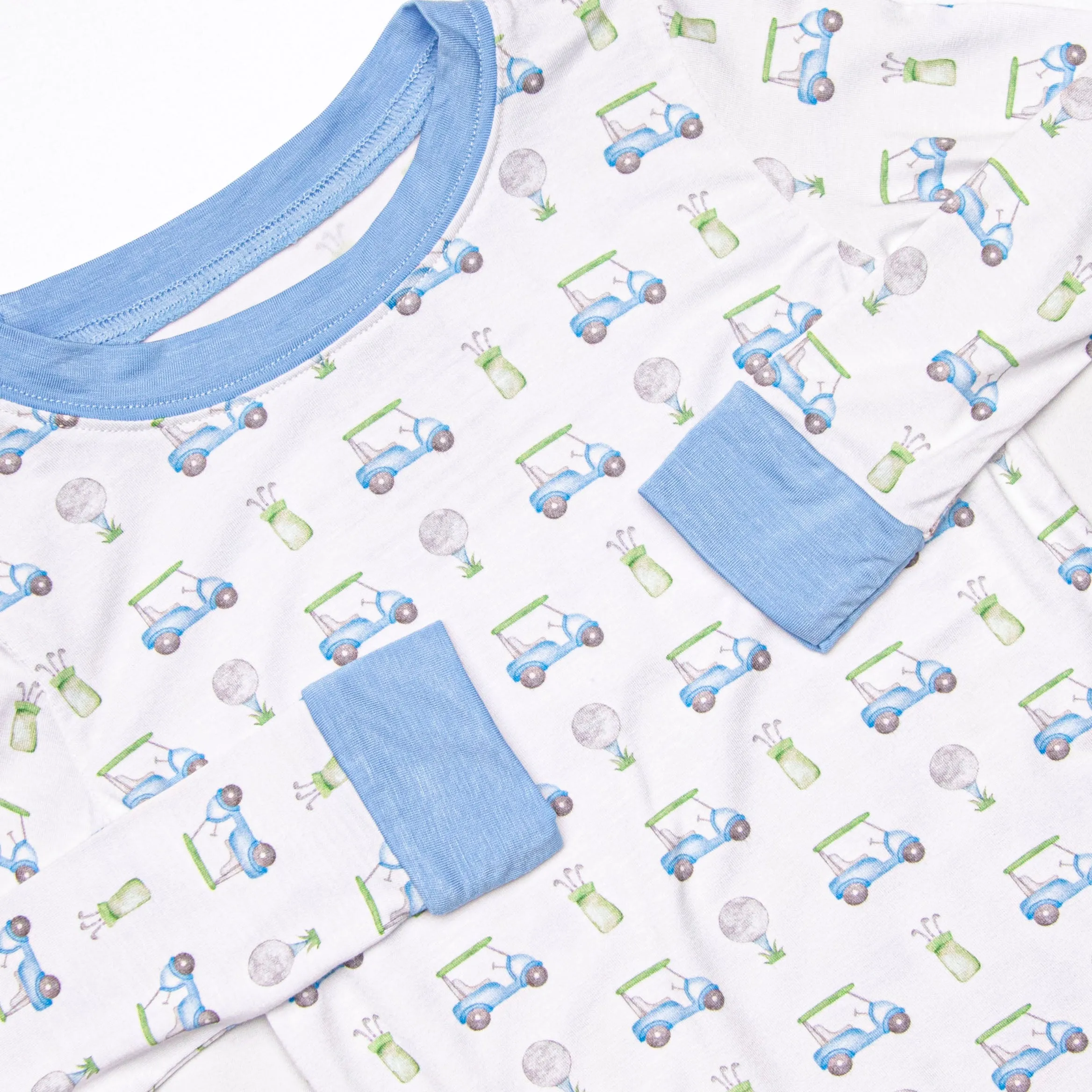 Tee Time Bamboo Pajama Set, Blue