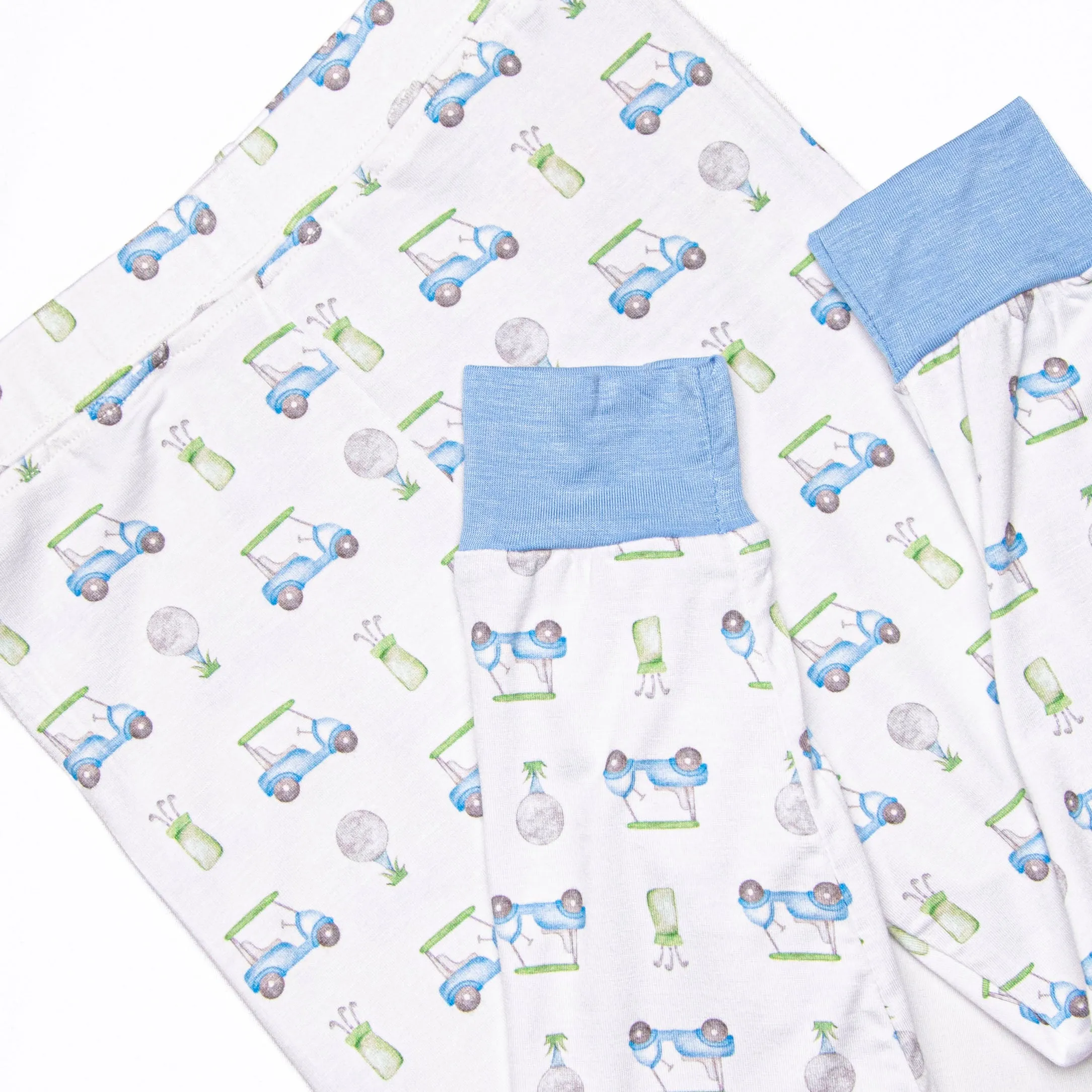 Tee Time Bamboo Pajama Set, Blue