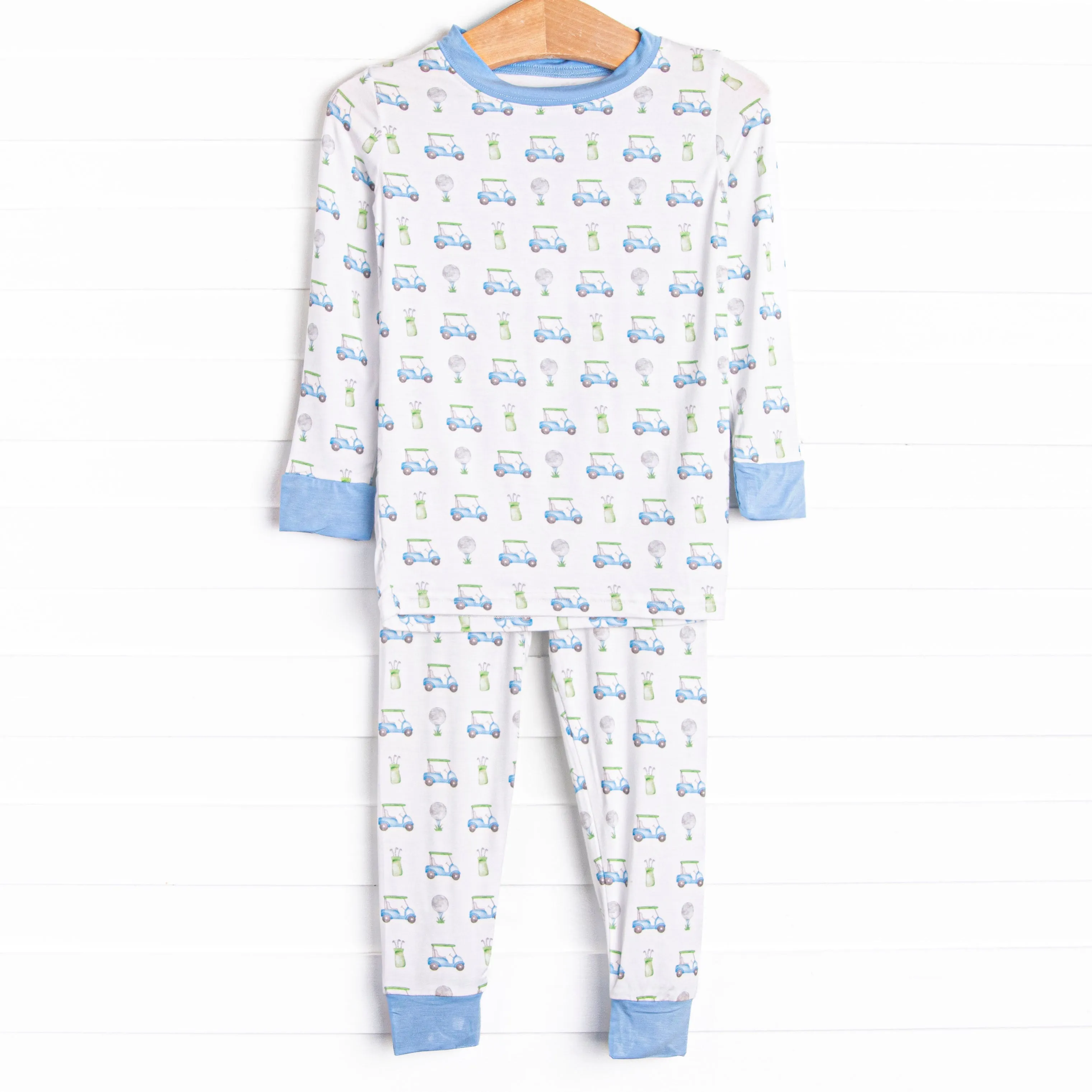 Tee Time Bamboo Pajama Set, Blue