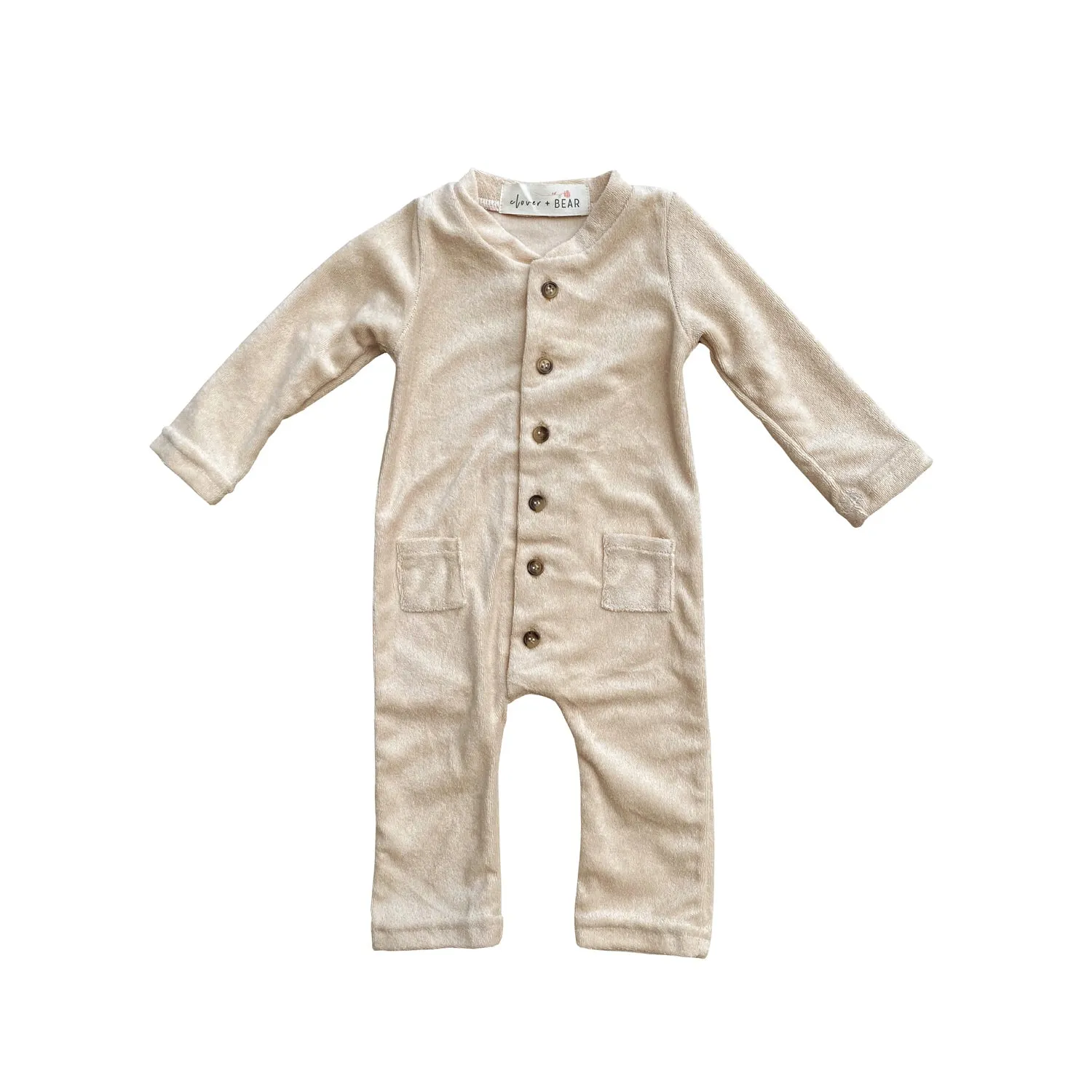 Terry Cotton Onesie | Cream