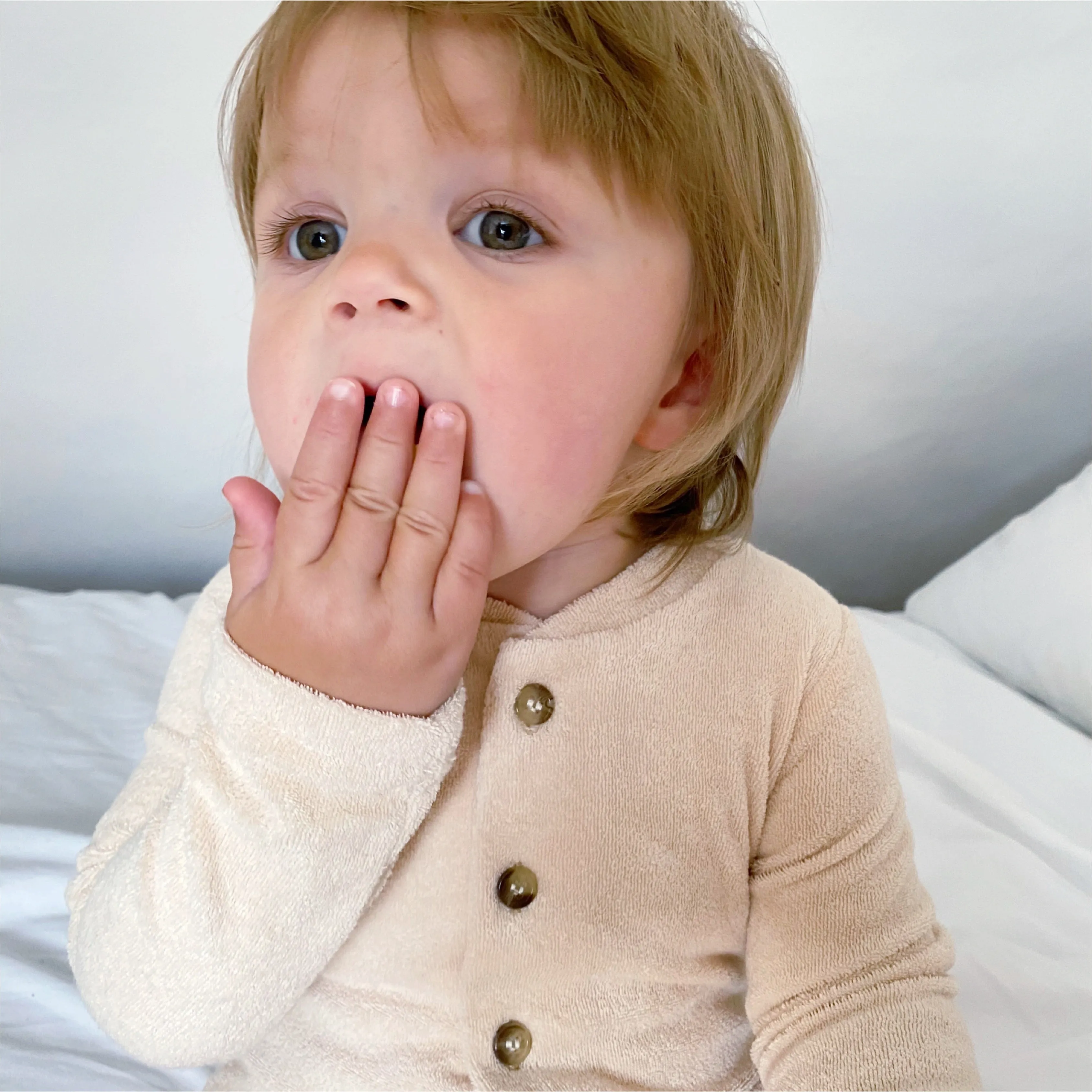 Terry Cotton Onesie | Cream