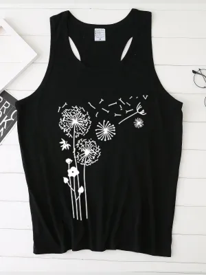 Themeisles Popular Sleeveless Print Loose Tank Top