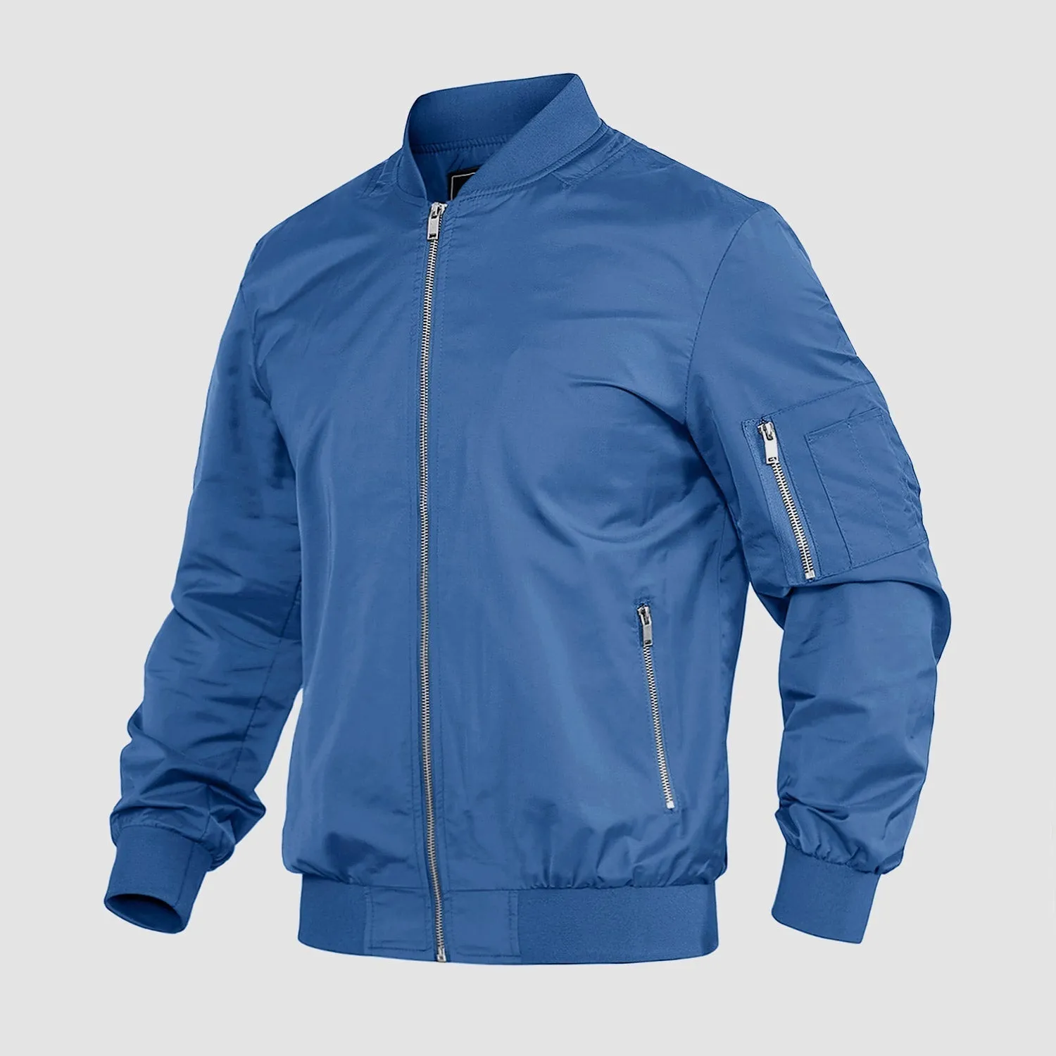 Timeless Bomber Jacket for Men with Ribbed Details