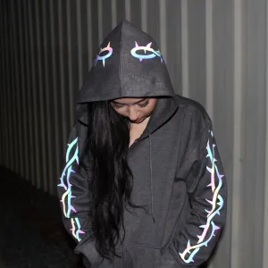 TRIBAL THORN REFLECTIVE HOODIE