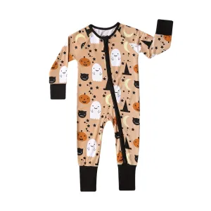 Trick or Treat Halloween Bamboo Baby Convertible Foot Pajama