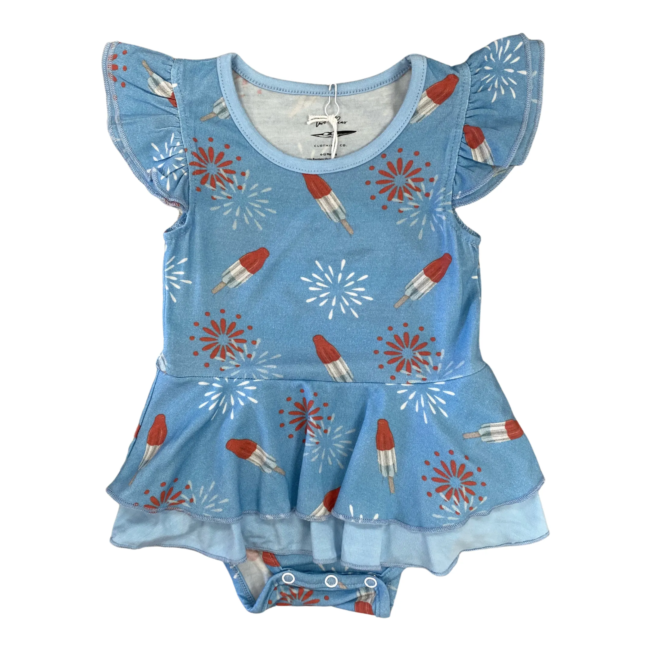Two Peas Clothing Co Patriotic Pops Mila Romper Dress