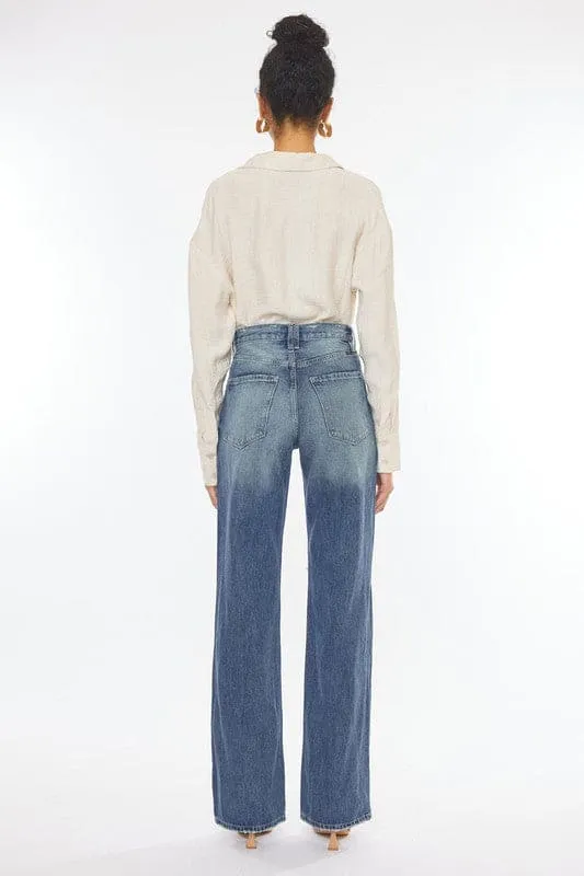 Ultra High-Rise Distressed 90s Flare