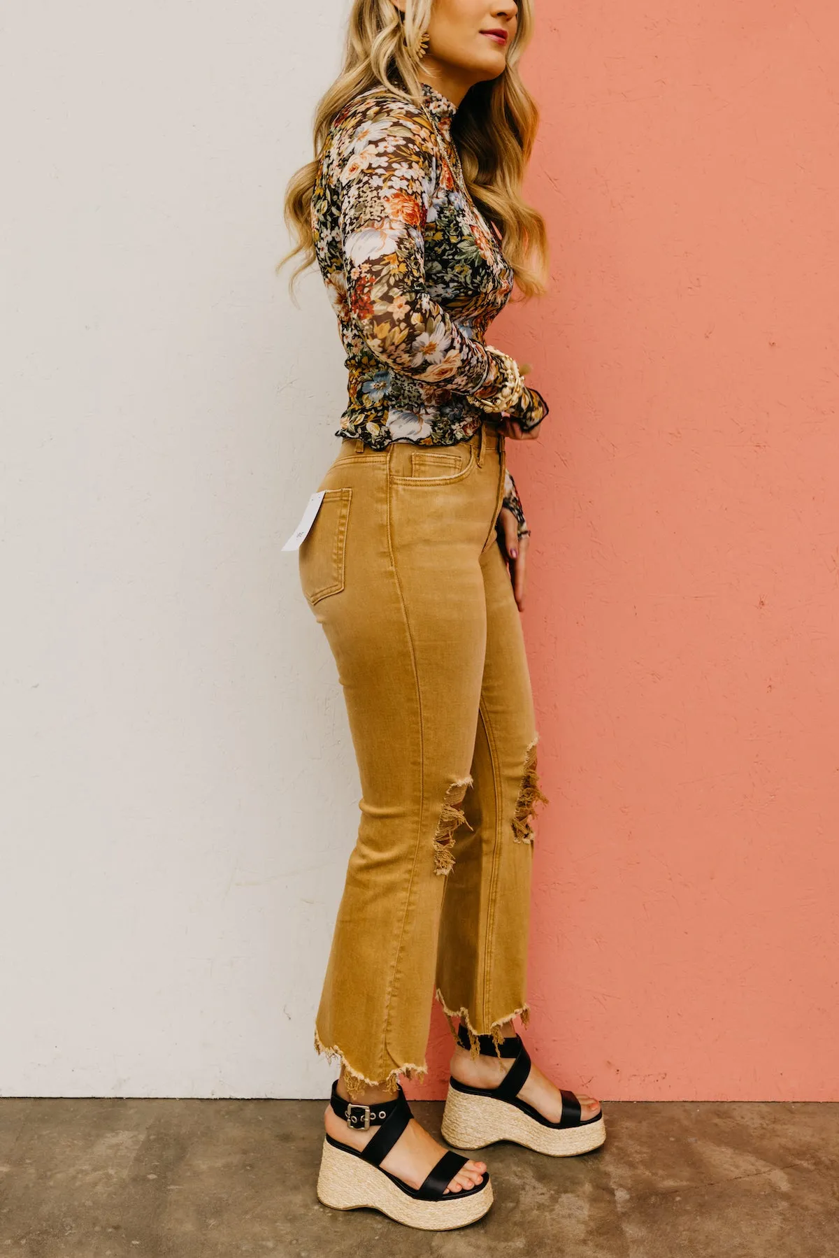 Vervet Denim | The Bella High Rise Crop Flare Jeans