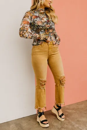 Vervet Denim | The Bella High Rise Crop Flare Jeans