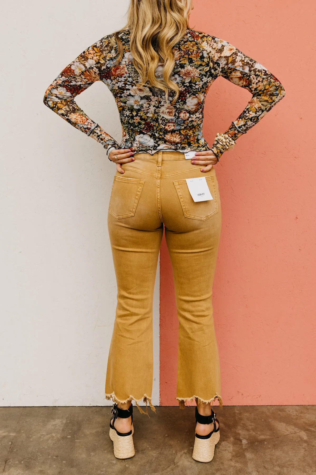 Vervet Denim | The Bella High Rise Crop Flare Jeans
