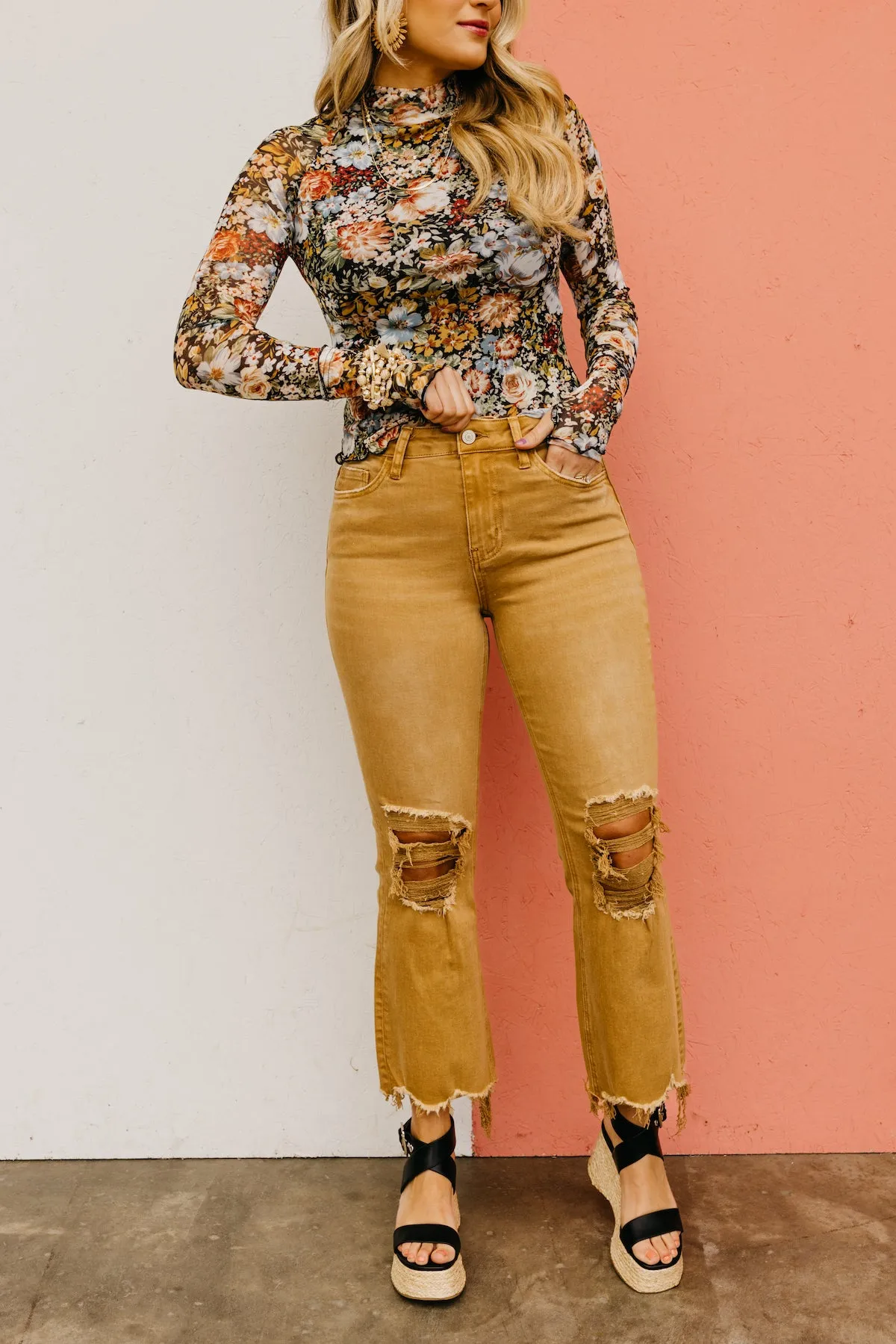Vervet Denim | The Bella High Rise Crop Flare Jeans