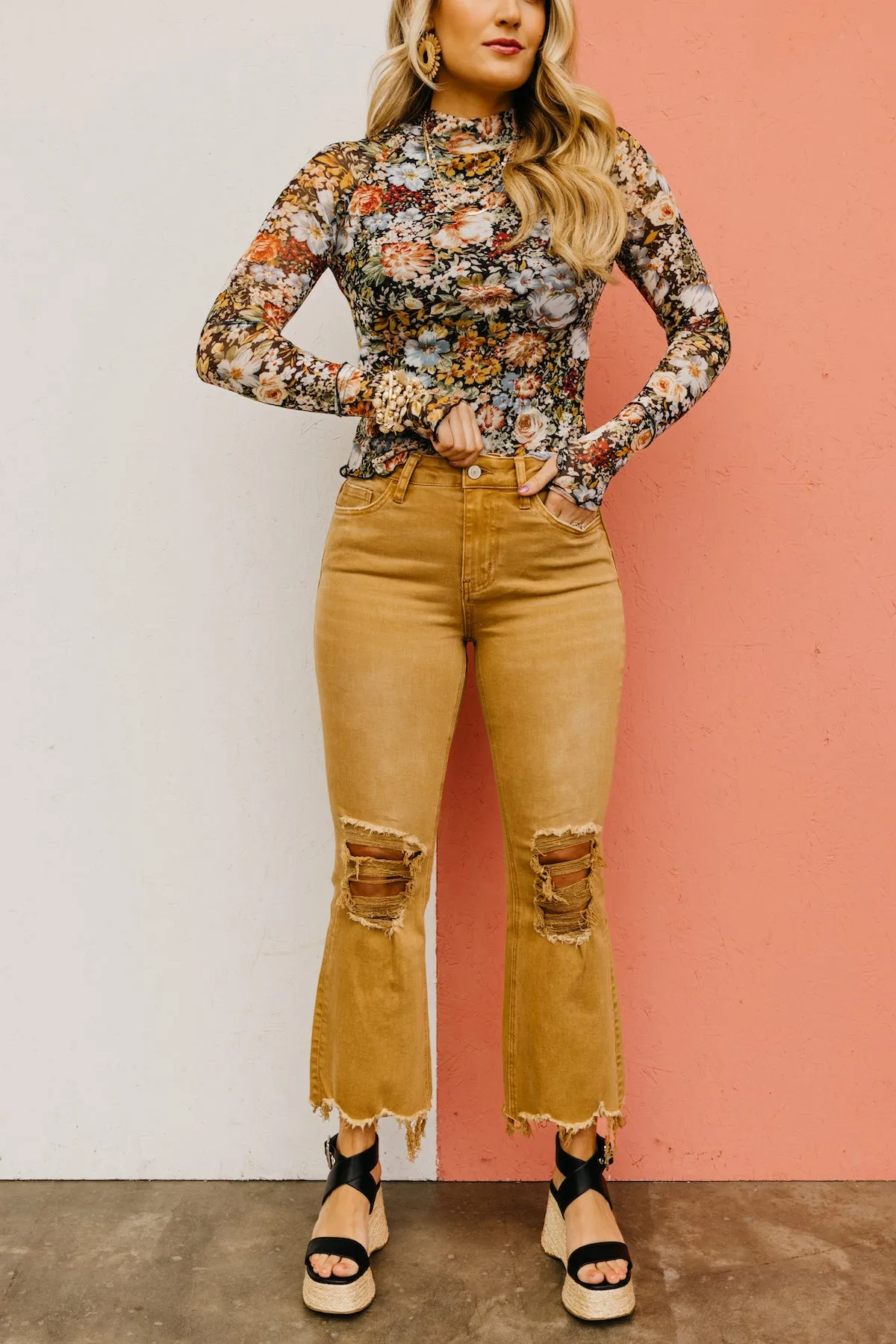 Vervet Denim | The Bella High Rise Crop Flare Jeans