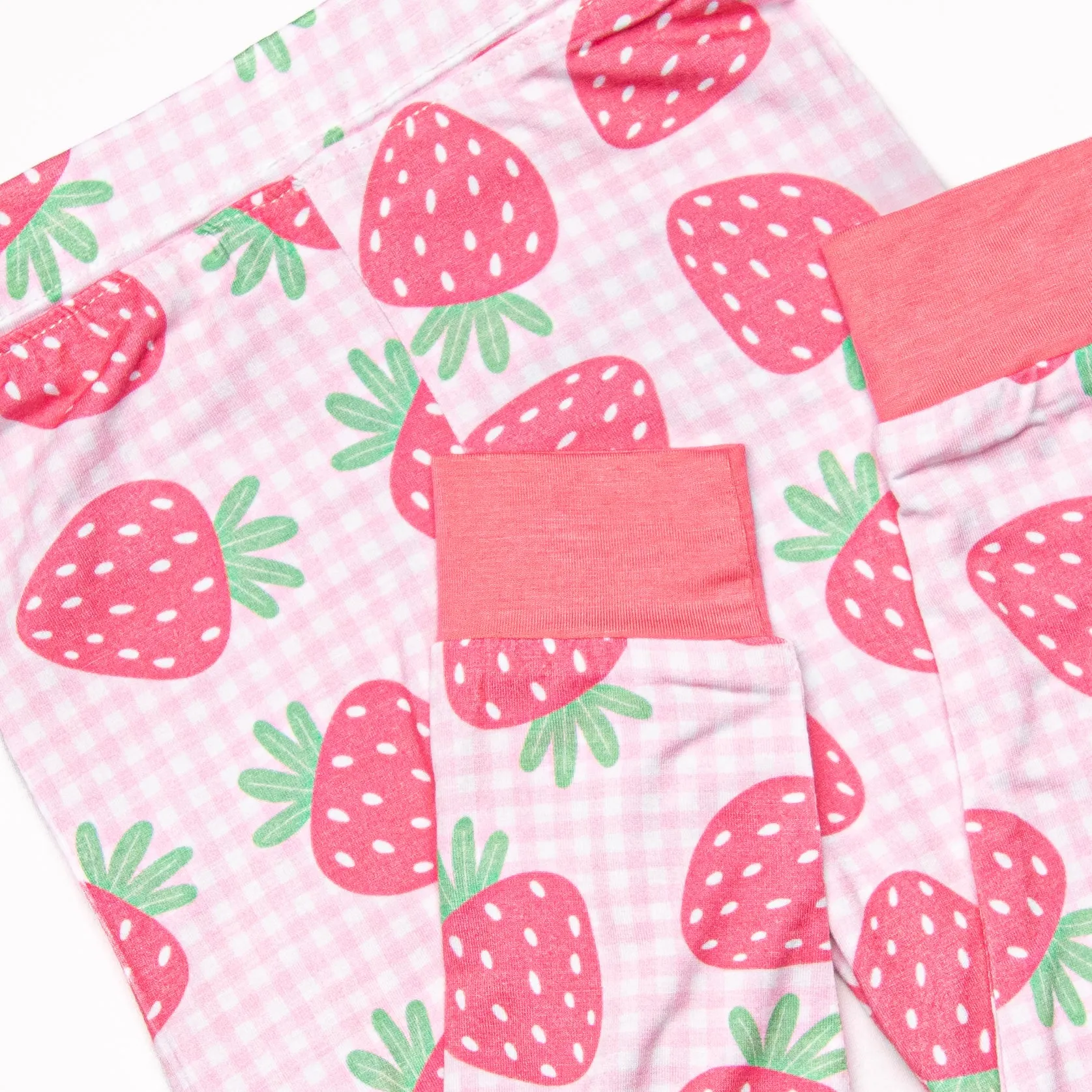 Very Strawberry Bamboo Pajama Set, Pink