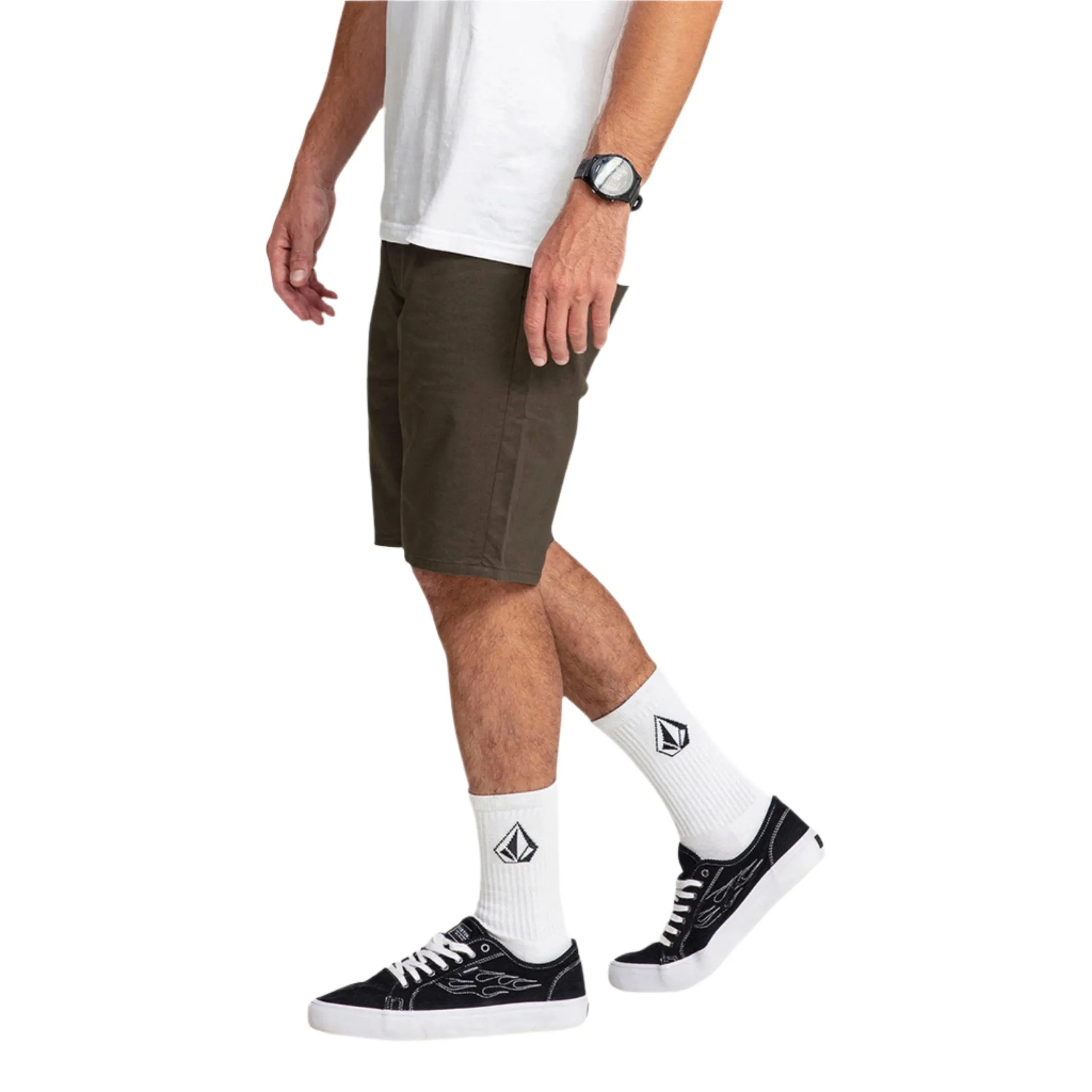 VOLCOM SOLVER LITE MENS SHORT MUSHROOM
