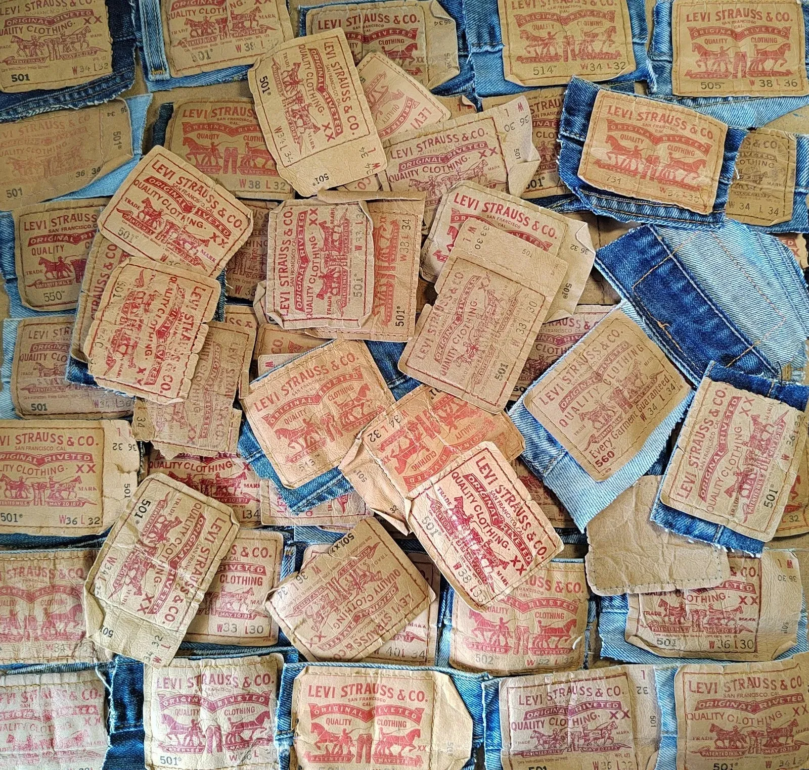 WHOLESALE Vintage Levi's labels - Retro Logo badge - Levi Tags 10 20 30 40 50
